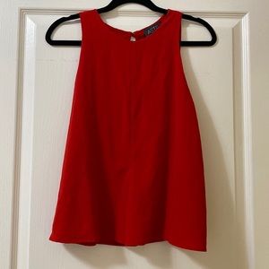 ASTR Red Sleevless Blouse